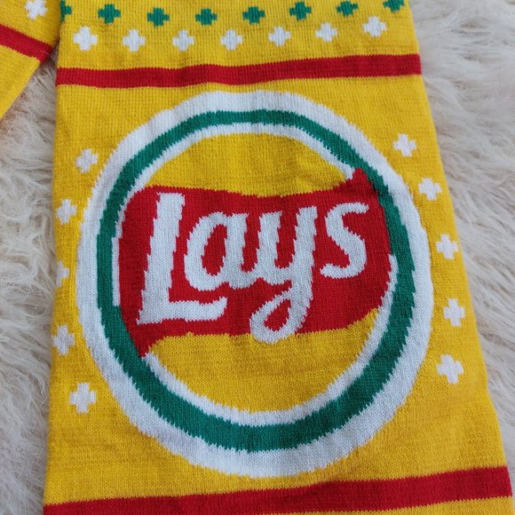 Lays Chips Logo Yellow Knit Scarf 60" length - Picture 2 of 4